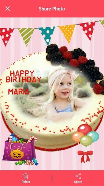 Image 2 for Name Photo on Birthday Ca…