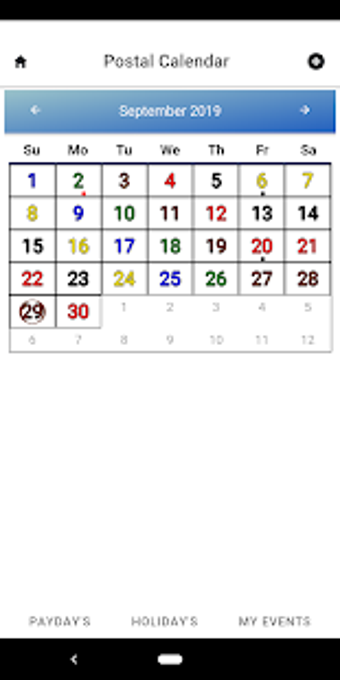 Image 1 for RJ's Postal Calendar