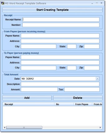 Imagen 0 para MS Word Receipt Template …