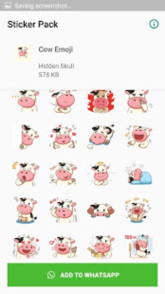 Imagen 1 para Cute Cow Sticker for What…