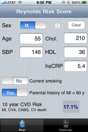Image 0 for Framingham CRP Score - Re…