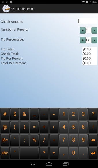 Image 1 for EZ Tip Calculator