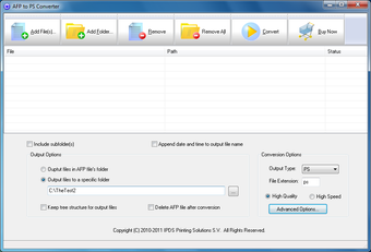 Image 0 for AFP to PS Converter