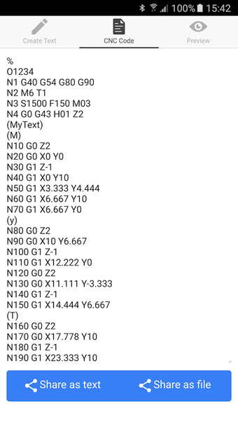 Image 0 for Text To CNC