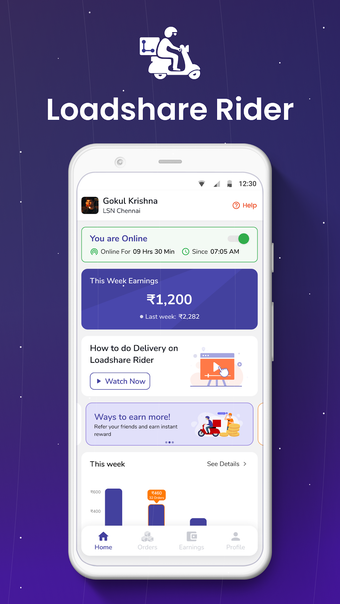 Image 0 for Loadshare Rider Deliver  …