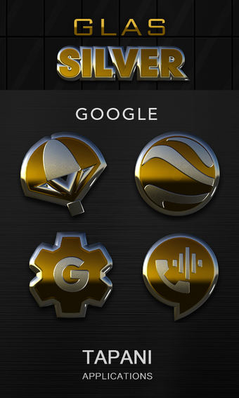 Image 1 for Gold silver glas icon pac…