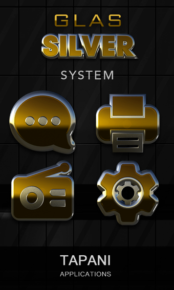 Imagen 2 para Gold silver glas icon pac…