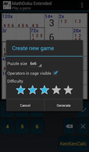 Imagen 2 para MathDoku Extended