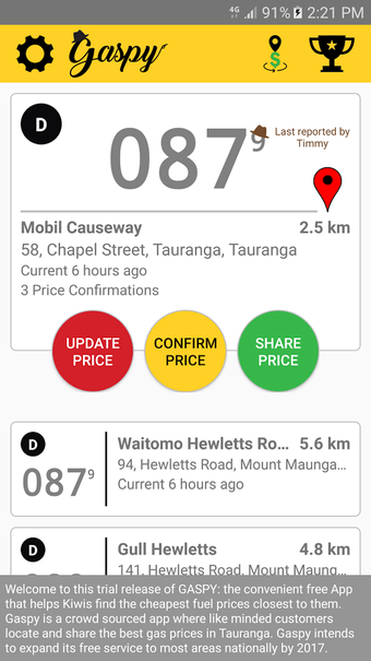 Image 2 for Gaspy - NZ Fuel Prices
