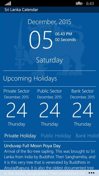 Imagen 0 para Sri Lanka Calendar for Wi…