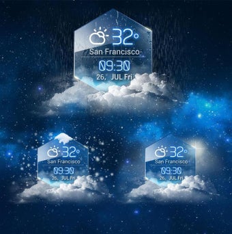 Image 1 for Amber Shield Clock Widget