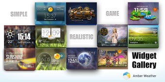 Image 0 for Amber Shield Clock Widget