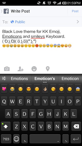 Image 0 for Classic Black Emoji Keybo…
