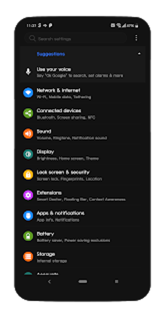 Image 1 for [UX8] Theme Android Q Bla…