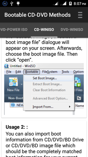 Imagen 1 para Bootable Methods(USB-CD-D…