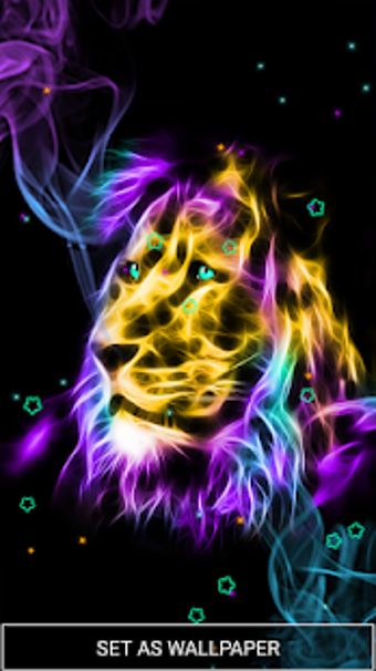 Imagen 1 para Neon Animals Wallpaper Mo…