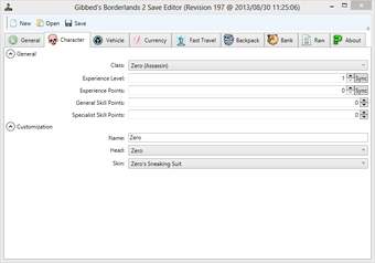 Image 0 for Gibbed's BL2 Save Editor
