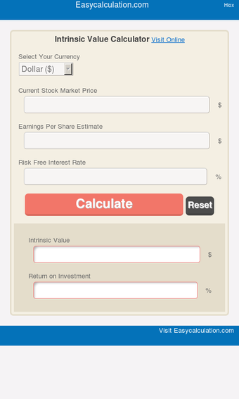 Imagen 0 para Intrinsic Value Calculato…