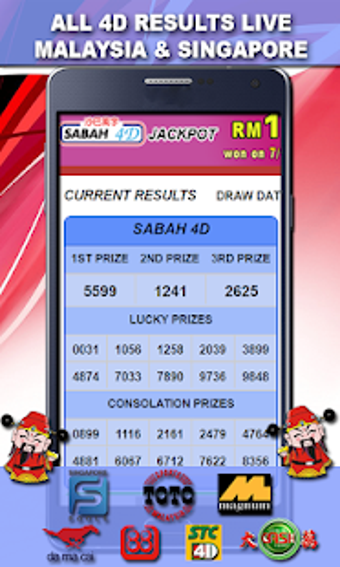 Image 1 for All 4D Results LIVE - Mal…