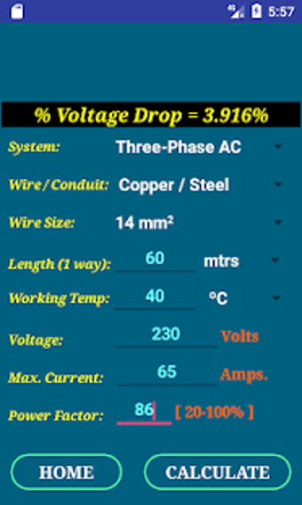 Image 1 for PEC Conductor Size Calc F…
