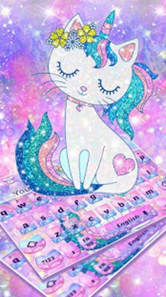 Imagen 2 para Pink Glitter Unicorn Cat …