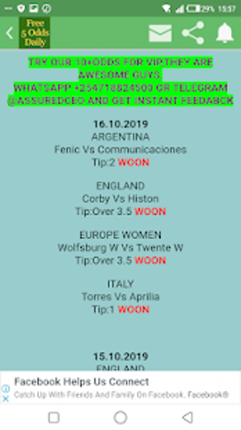 Image 3 for Free 5 Odds Daily
