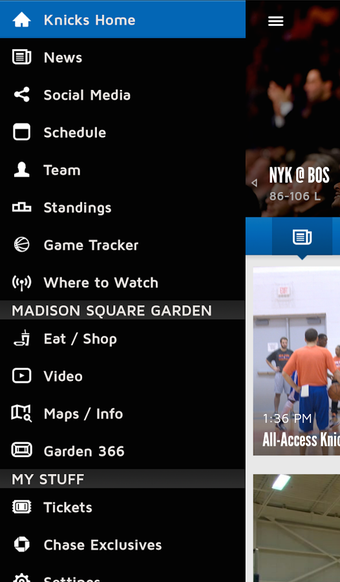 Official New York Knicks App Monitor Shots 4
