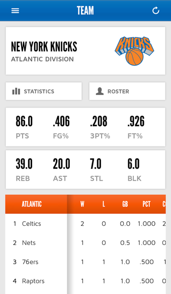 Official New York Knicks App Snapshots 2