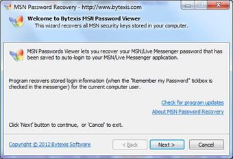 Image 0 for MSN Password Recovery