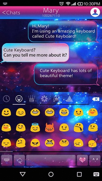 Image 2 for Color Galaxy Emoji Keyboa…