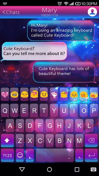 Image 0 for Color Galaxy Emoji Keyboa…