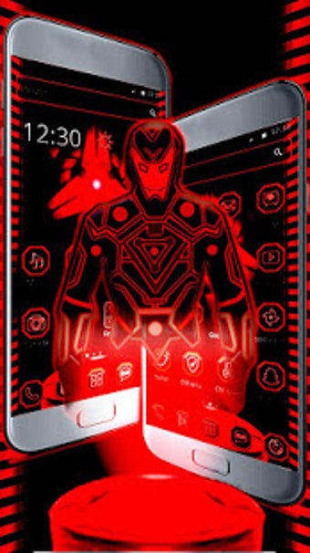 Imagen 1 para Neon Red Iron Man Theme