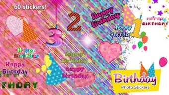 Image 1 for Birthday Photo Stickers
