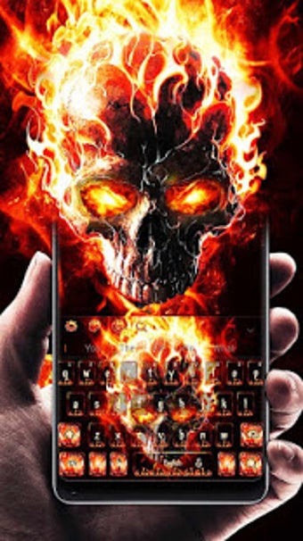 Image 0 for Horror Flame skull Keyboa…