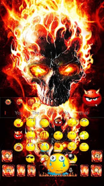 Image 2 for Horror Flame skull Keyboa…