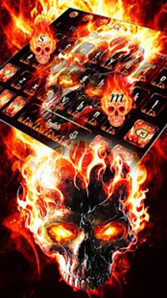 Image 1 for Horror Flame skull Keyboa…