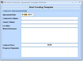 Image 0 for MS Word Contractor Agreem…