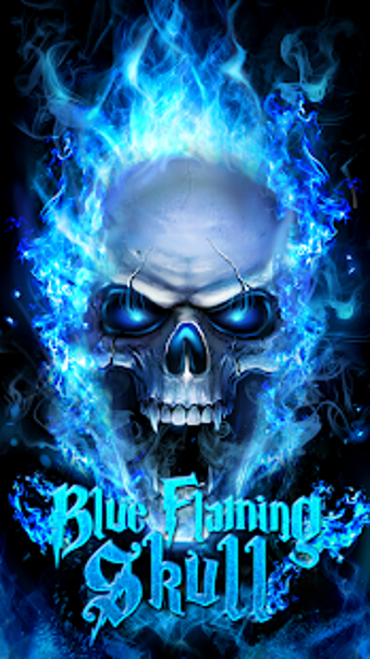 Image 3 for Blue Fire Skull Live Wall…
