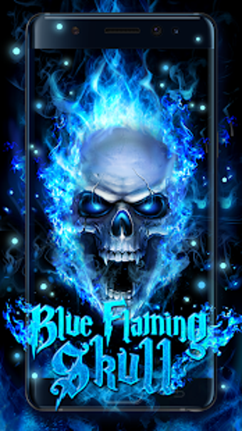 Image 2 for Blue Fire Skull Live Wall…