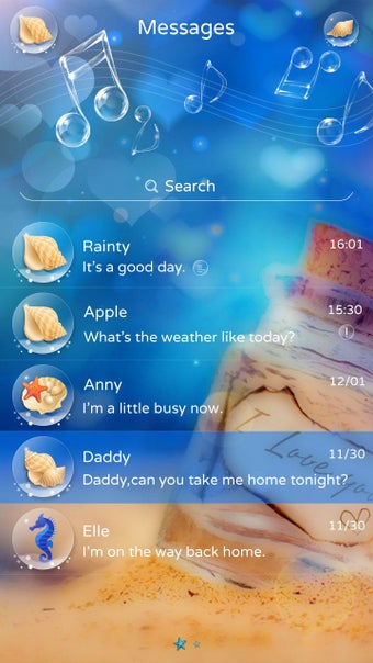 Imagen 1 para GO SMS PRO SUMMER THEME