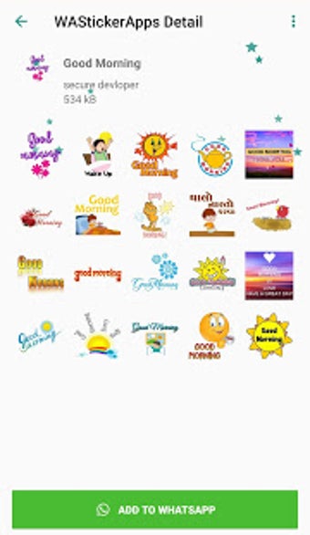 Imagen 2 para Good Morning Sticker for …