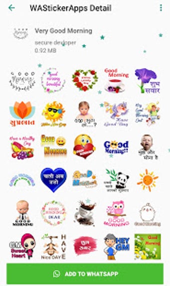 Imagen 3 para Good Morning Sticker for …