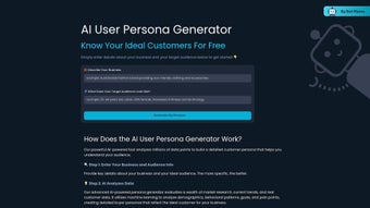 Image 0 for AI User Persona Generator…