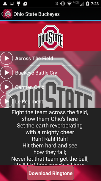 Imagen 1 para Ohio State Ringtones Offi…