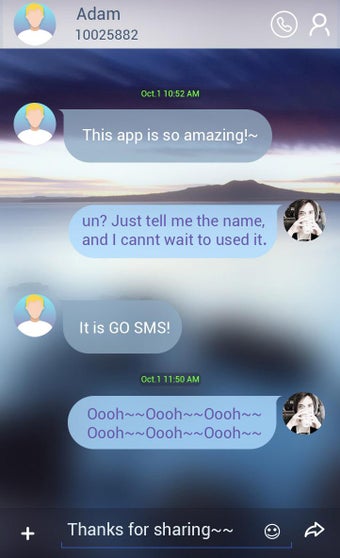 Image 0 for GO SMS PRO LITHE THEME