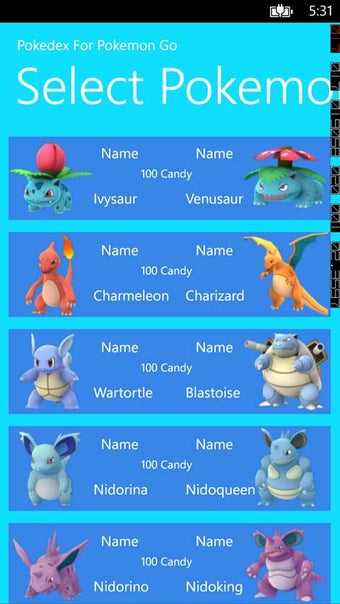 Image 1 for Pokedex For Pokemon Go fo…