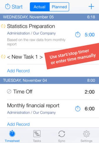 Imagen 0 para actiTIME Mobile Timesheet