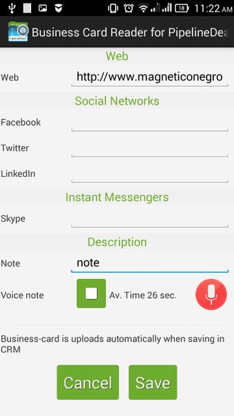 Imagen 3 para Business Card Reader for …