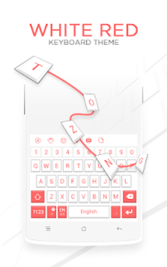 Image 0 for White Red Keyboard Theme
