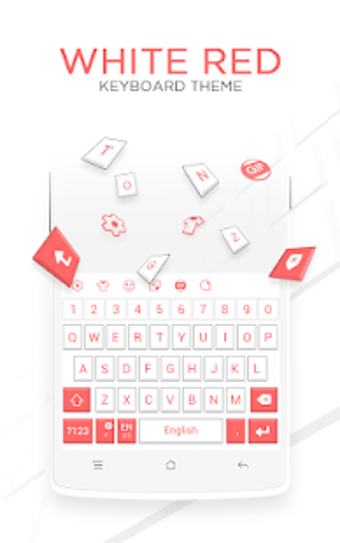 Image 2 for White Red Keyboard Theme